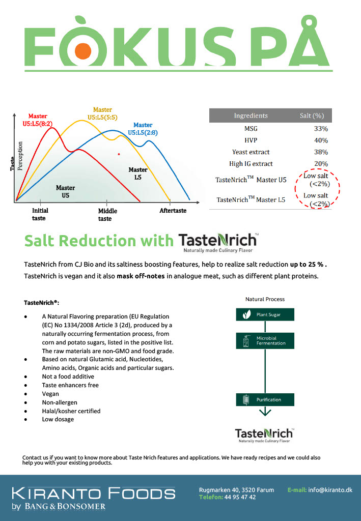 Fokus På Salt Reduction Kiranto Foods